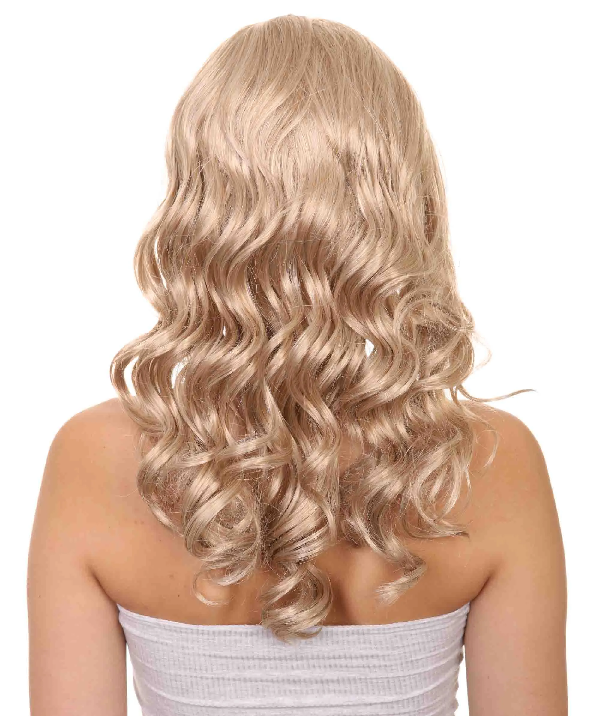 Long Curly Wave Braided Womens Wigs | Traditional Princess Blonde Wig | Premium Breathable Capless Cap