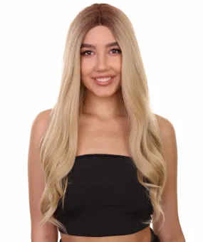 Mary-Kate Women's Long Length Lace Front Wavy Hair With Dark Roots - Adult Fashion Wigs | Nunique | Nunique