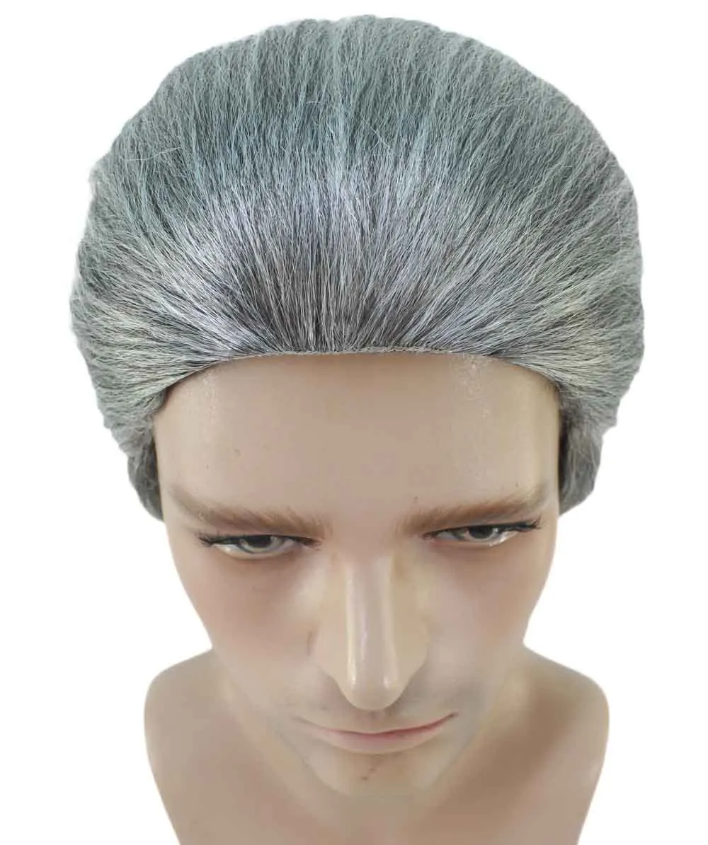 Mens Colonial Blue Lace Grey Wigs | Breathable Capless Cap