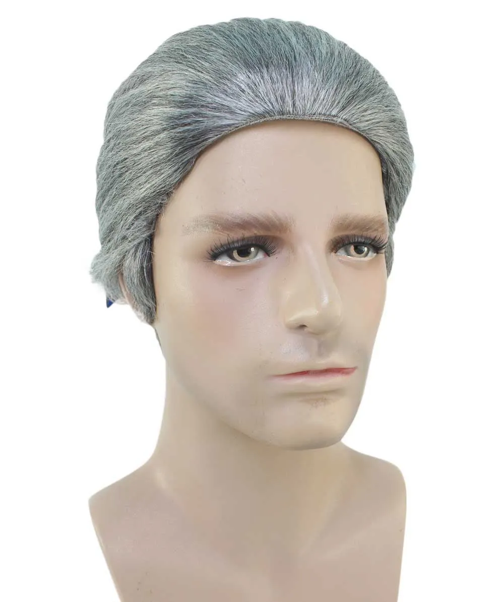 Mens Colonial Blue Lace Grey Wigs | Breathable Capless Cap