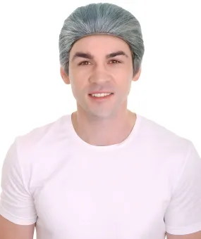 Mens Colonial Blue Lace Grey Wigs | Breathable Capless Cap