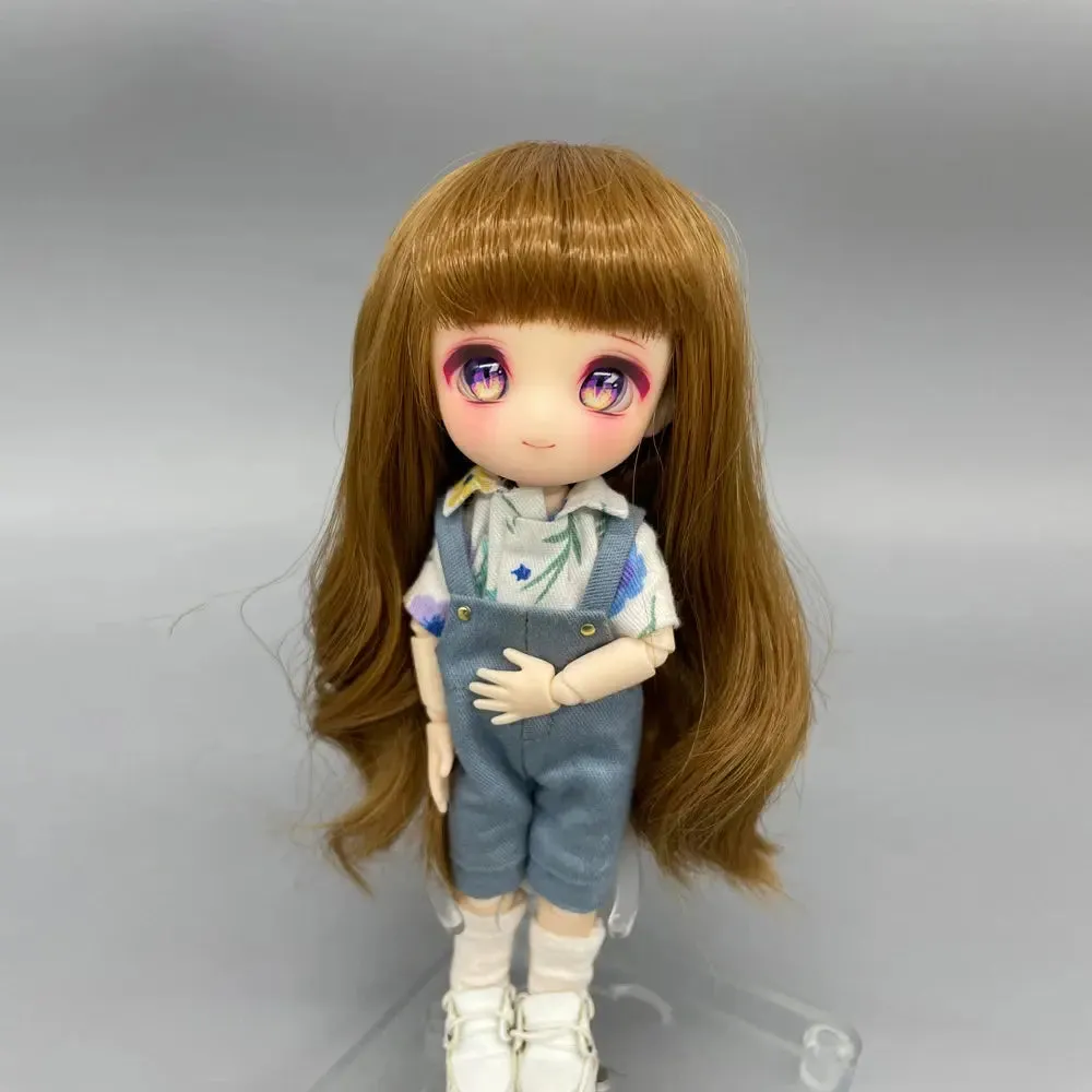 OB11 Doll Wigs | Soft Cute Hair with Bangs, Long Hair Wig for 1/12 BJD, GSC, YMY Dolls