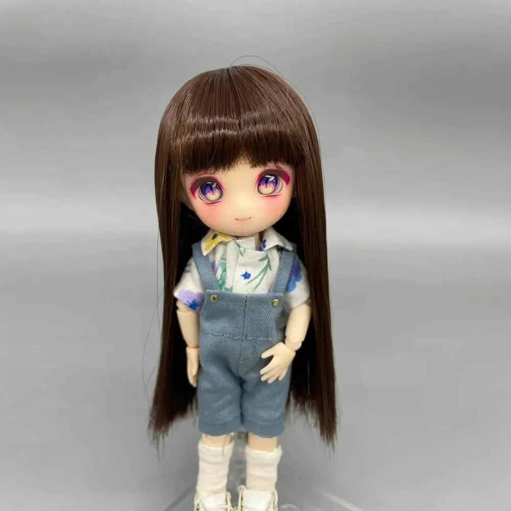 OB11 Doll Wigs | Soft Cute Hair with Bangs, Long Hair Wig for 1/12 BJD, GSC, YMY Dolls