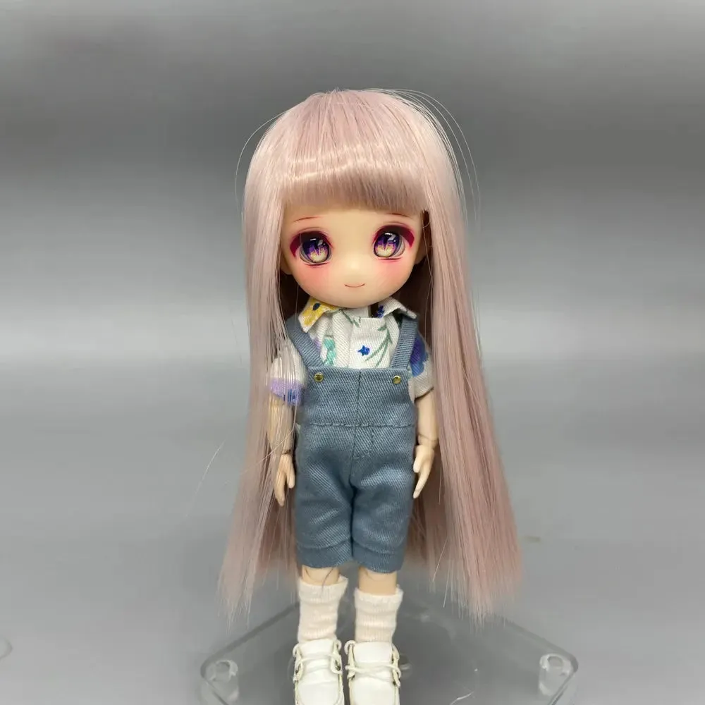 OB11 Doll Wigs | Soft Cute Hair with Bangs, Long Hair Wig for 1/12 BJD, GSC, YMY Dolls