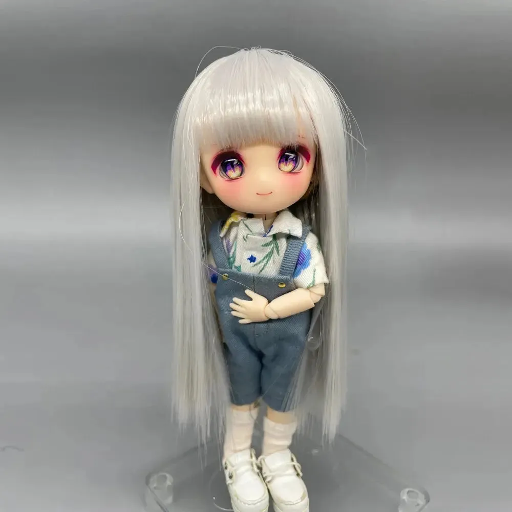 OB11 Doll Wigs | Soft Cute Hair with Bangs, Long Hair Wig for 1/12 BJD, GSC, YMY Dolls