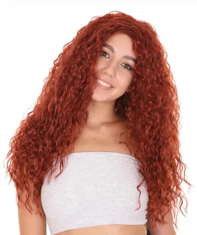 Princess Womens Wig | Super Size Jumbo TV/Movie Auburn Wig | Premium Breathable Capless Cap