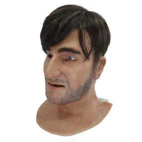 Realistic Facial Overlay 'Franz | Stubble' for Adult Manikin Training Simulators