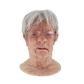 Realistic Facial Overlay 'James Collingwood with Stroke' for Adult Manikin Training Simulators