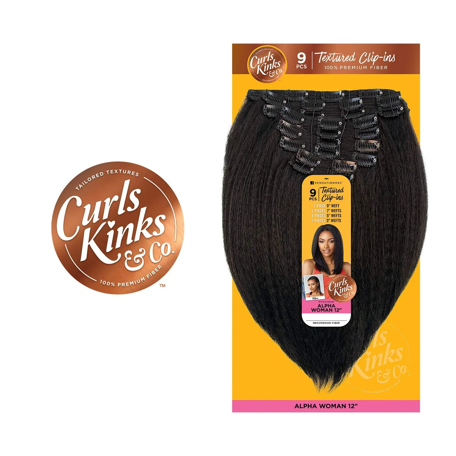 Sensationnel Curls Kinks & CO Textured Clip In  Blend Hair Extension