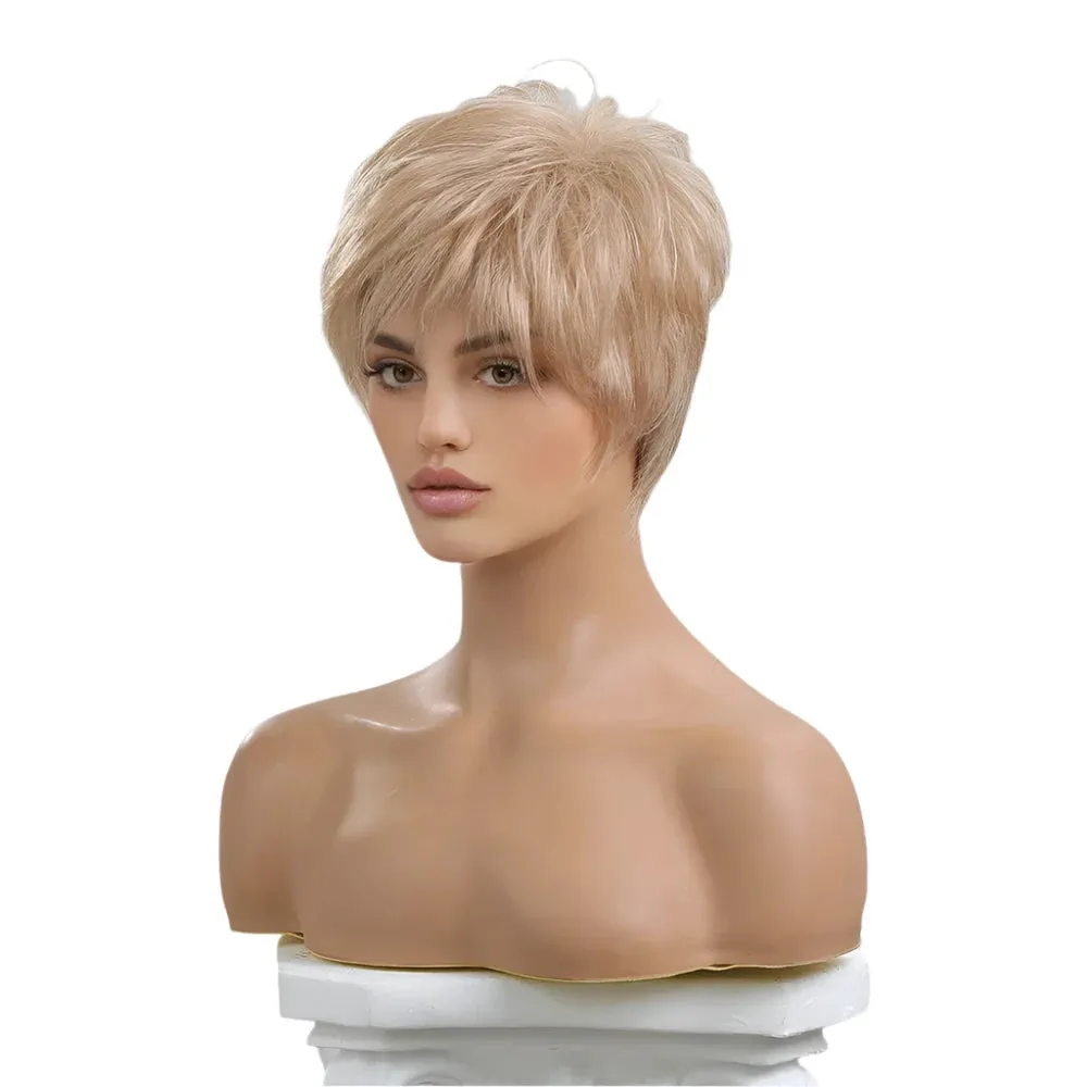 TEEK - Short Champagne Blonde Pixie Cut Wig