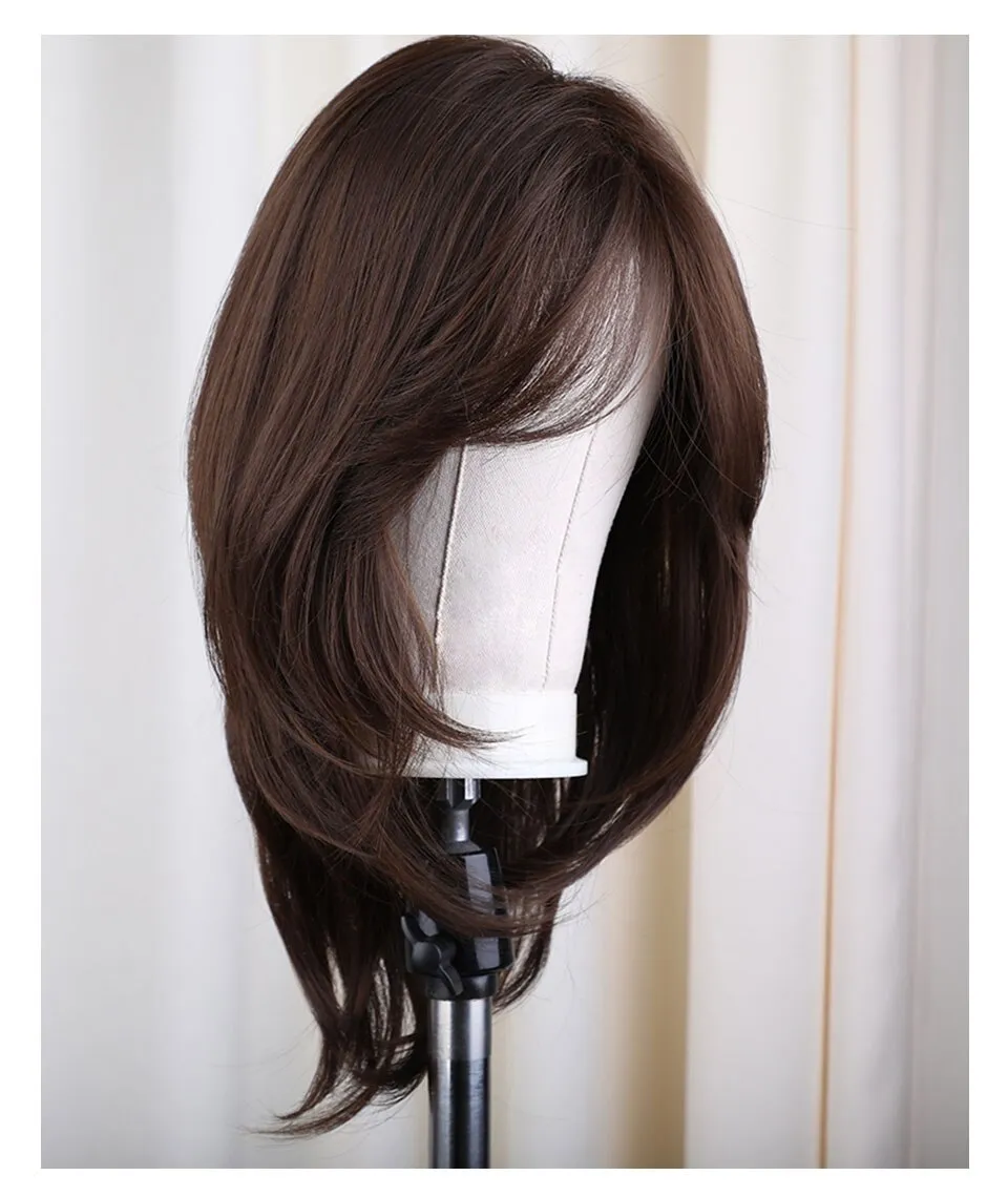 TEEK - Various Medium Straight Natural Style Side Bangs Wigs