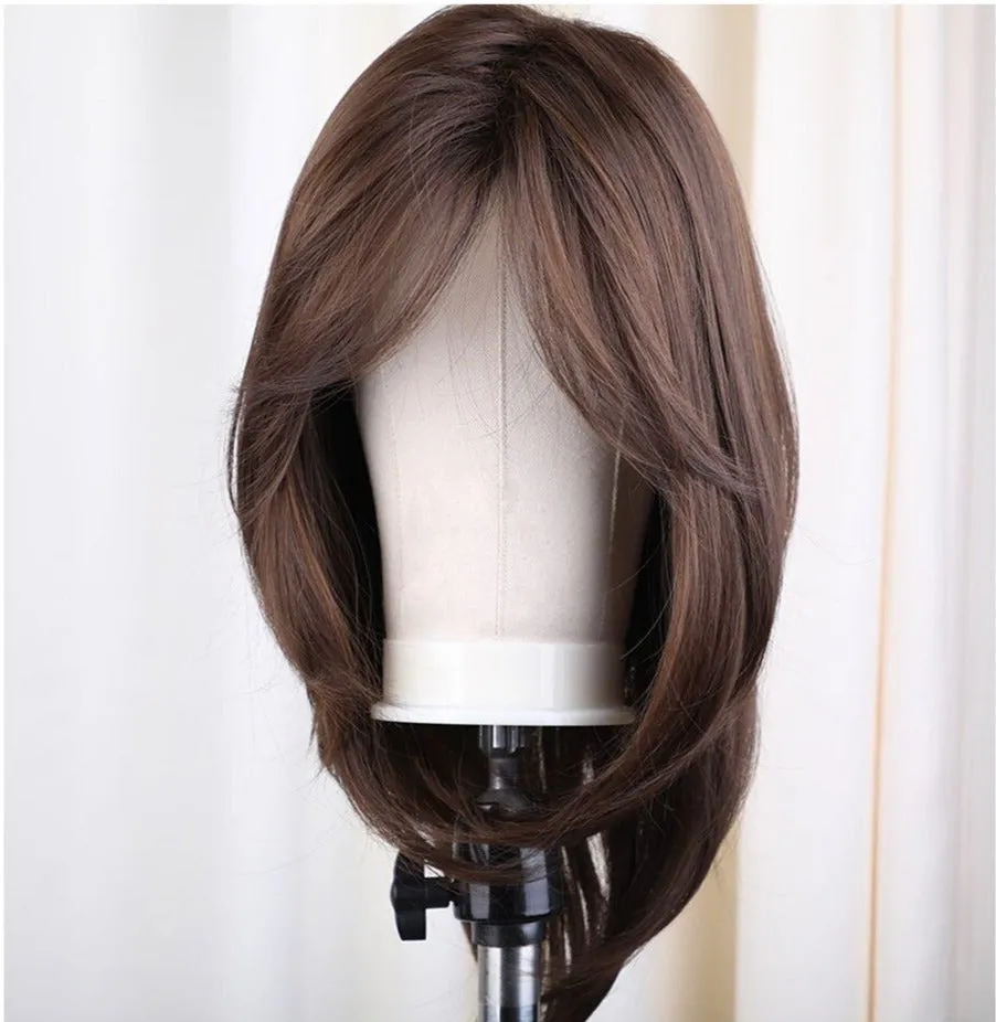 TEEK - Various Medium Straight Natural Style Side Bangs Wigs