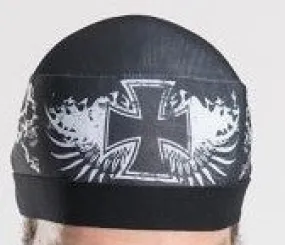 WINGED CROSS W/SKULL SKULL CAP | skull cap helmet 57704